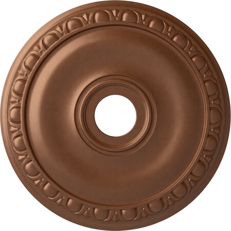 Ekena Millwork Jackson Ceiling Medallion (Fits Canopies up to 5 1/8"), 20"OD x 3 5/8"ID x 1"P, Polished Copper CM20JAPOS
